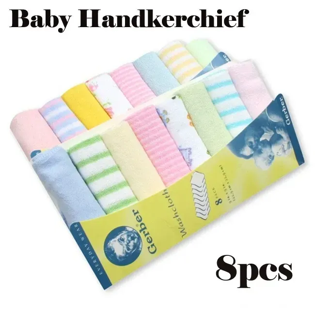Newborn Baby Handkerchiefs – 8pcs Soft Cotton Towels (Rumal Set)