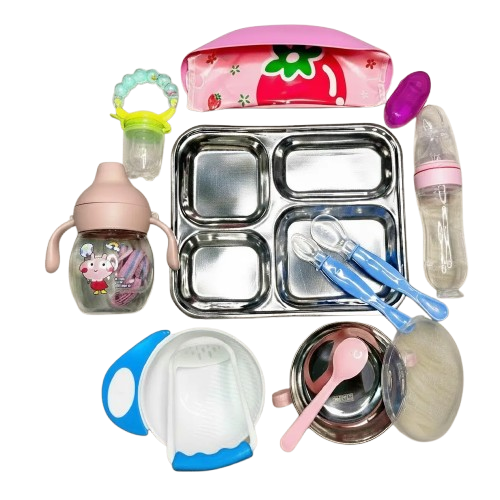 9 Pcs Baby Feeding Combo – সম্পূর্ণ বেবি ফিডিং সলিউশন  Free Delivery